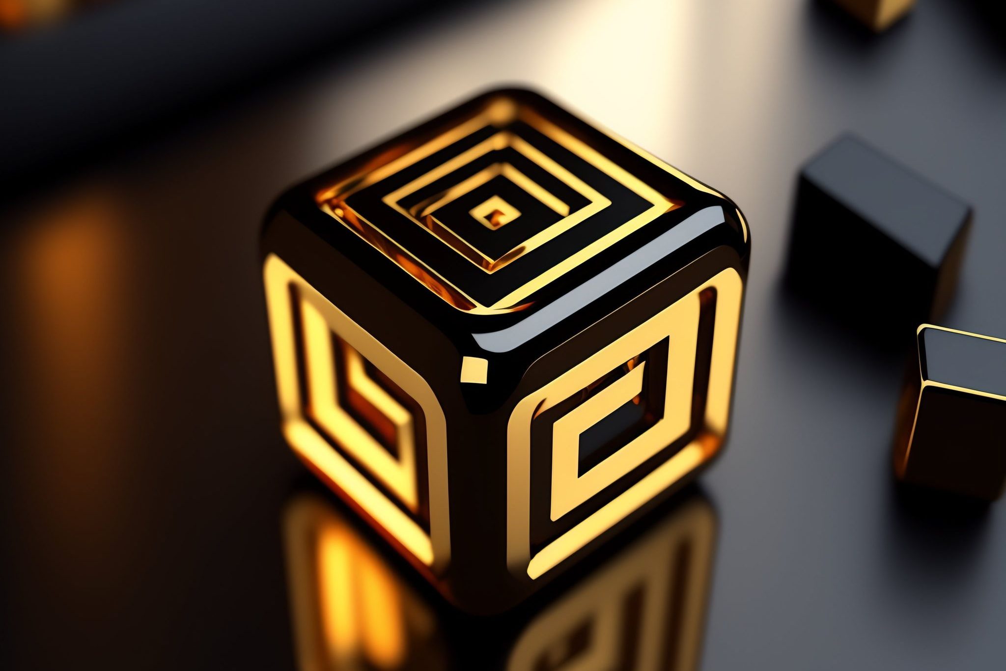 A black and gold block representing the importance of foundation models in AI systems